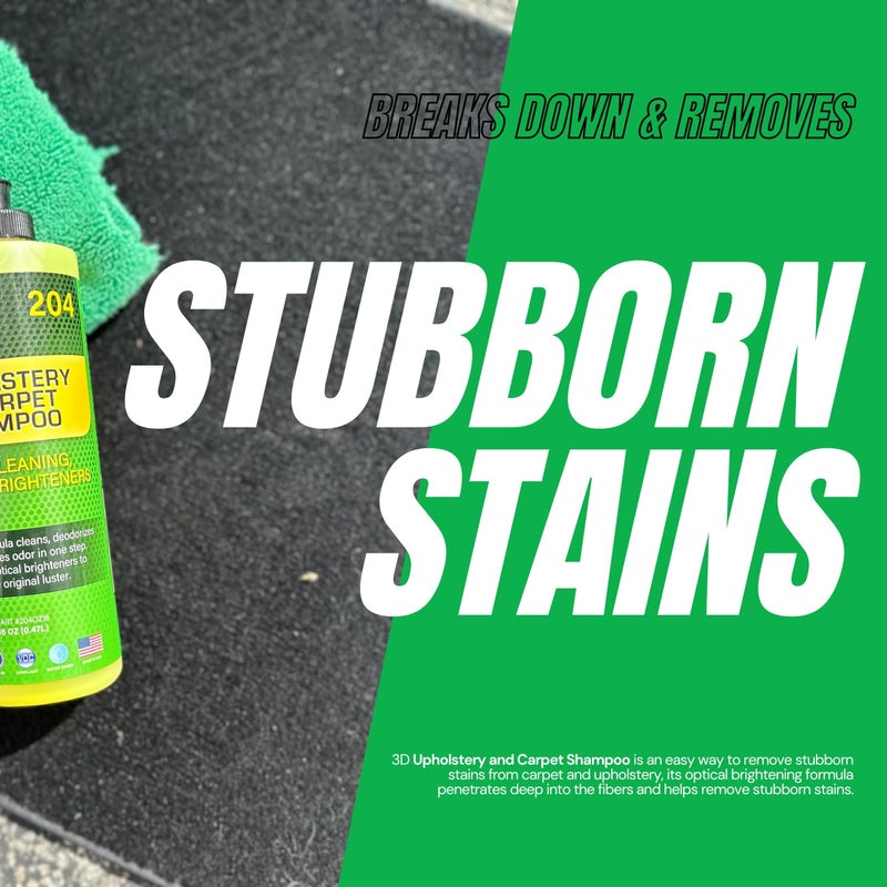 3D Upholstery & Carpet Shampoo - High Foam Stain Remover & Odor Eliminator Shampoo 16oz. - Image 3